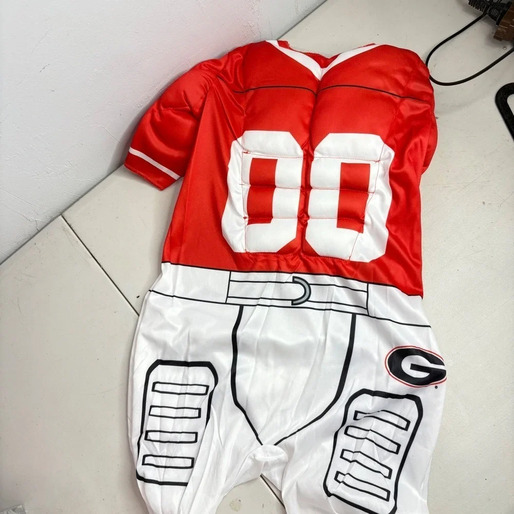 Toddler Football Costume Jumpsuit Helmet Georgia Bulldogs 3T 4T